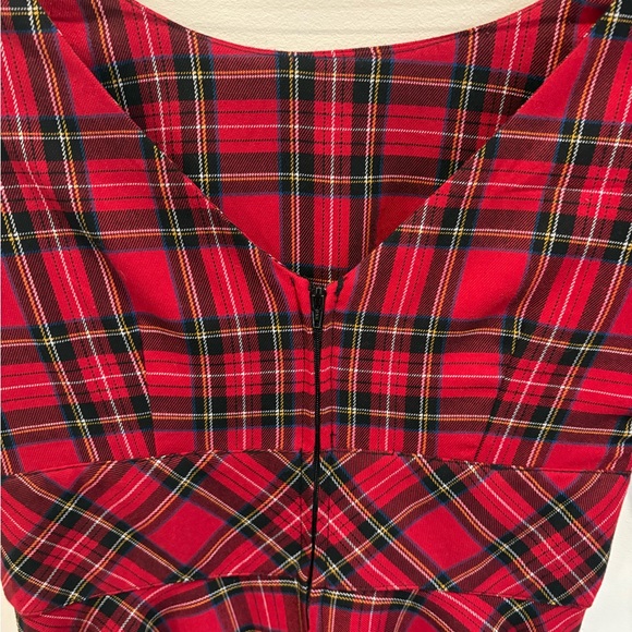 Plaid Red Holiday Dress - Picture 6 of 8